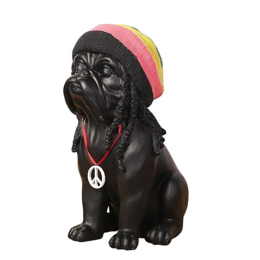 bouledogue-statue-rasta