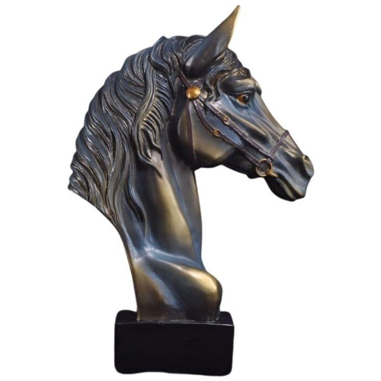 statue-tete-cheval-resine