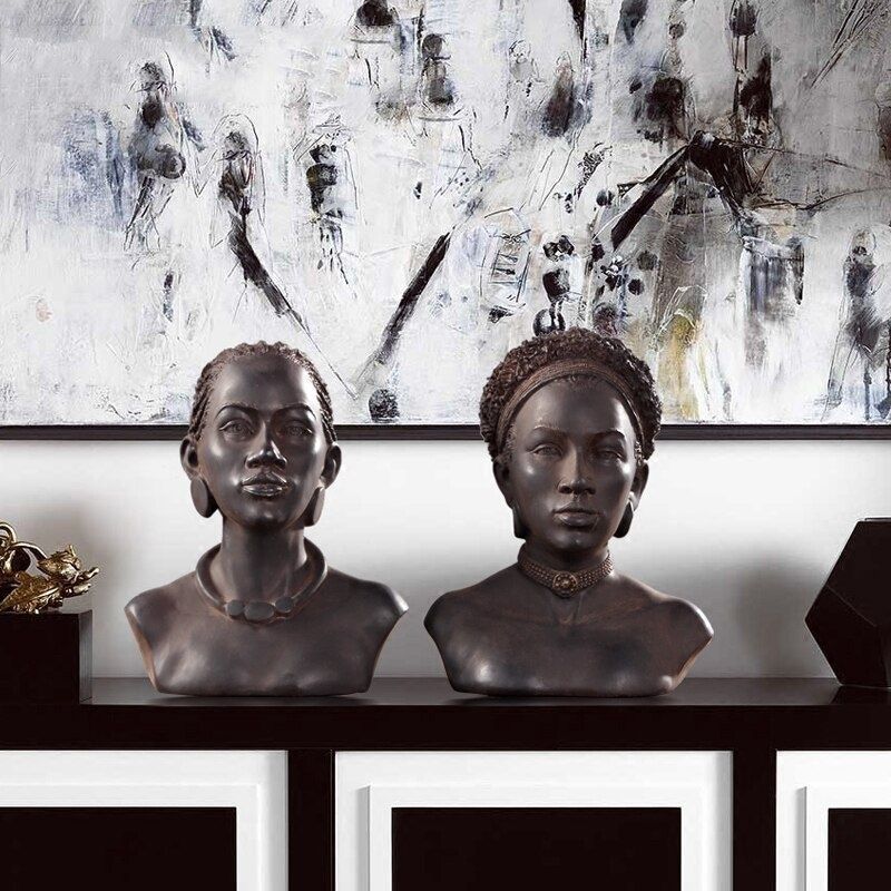 Statue Femme Africaine en Résine – Collection Prestige