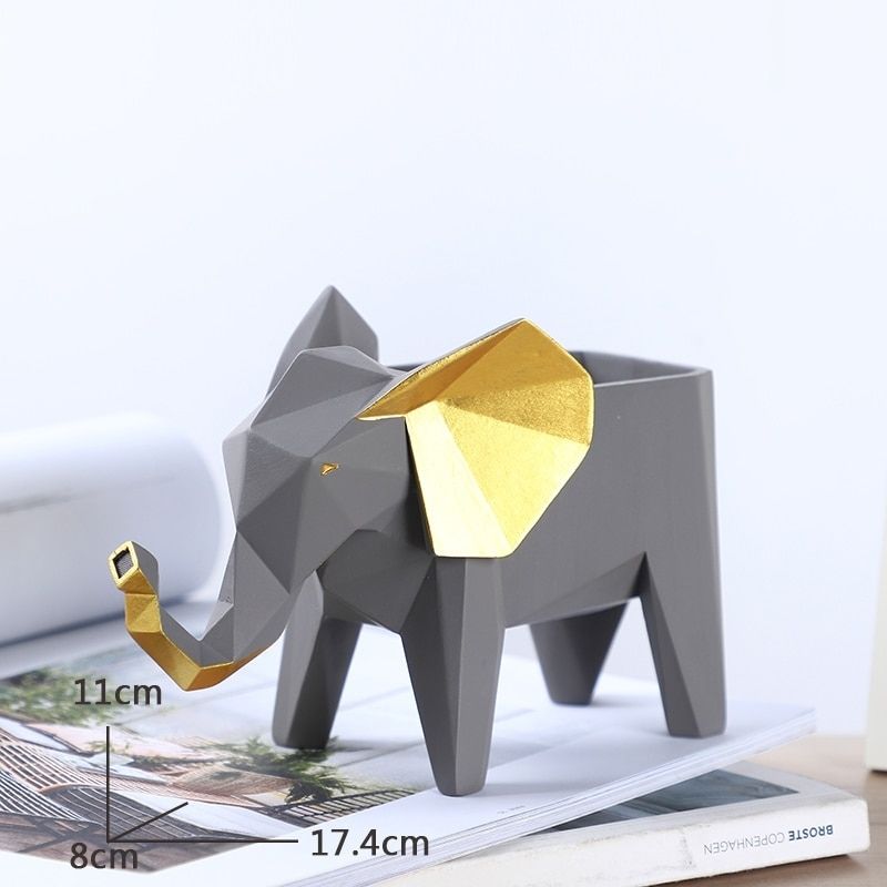 Éléphant Gris – Petite Statue