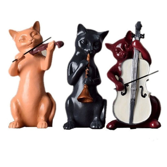 statue-chat-musicien