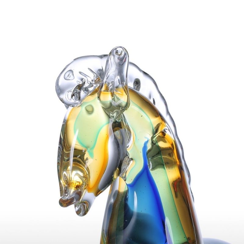 Statue Cheval Émaillé