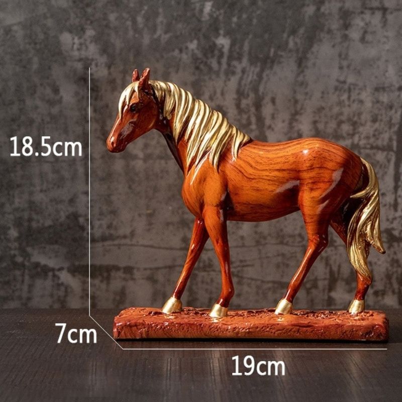 Statue Cheval en Bois – Édition Artisanale