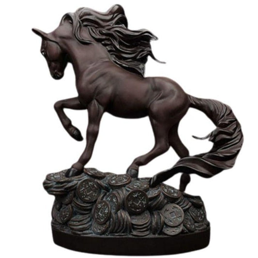 statue-cheval-resine-naturelle