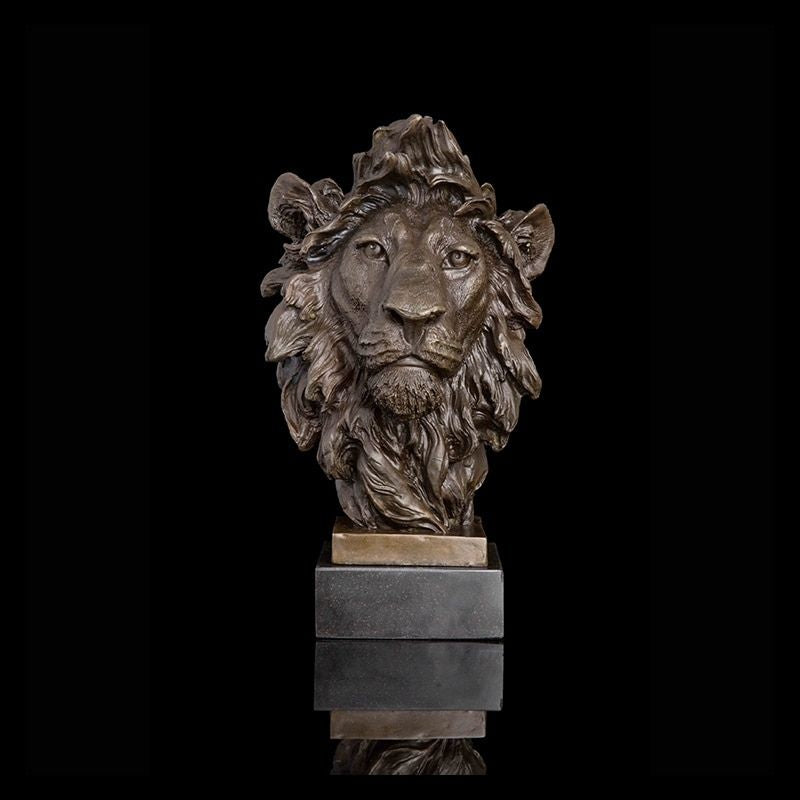 Statue Lion en Bronze – Décoration d'Intérieur Élégante