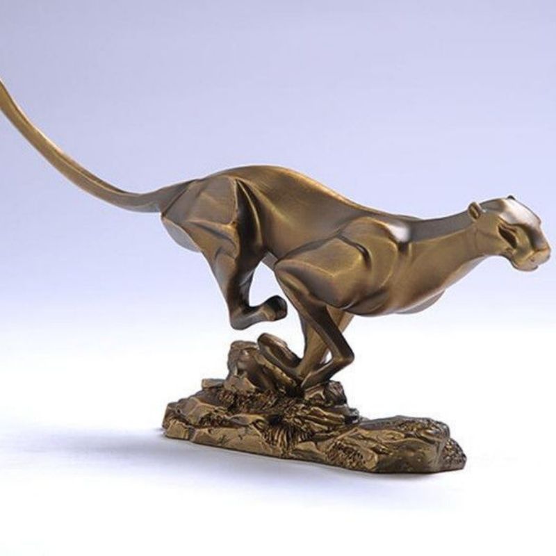 Statue Panthère en Cuivre — Édition Signature