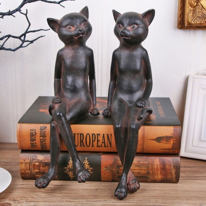 Statue Chat Assis — Édition Signature