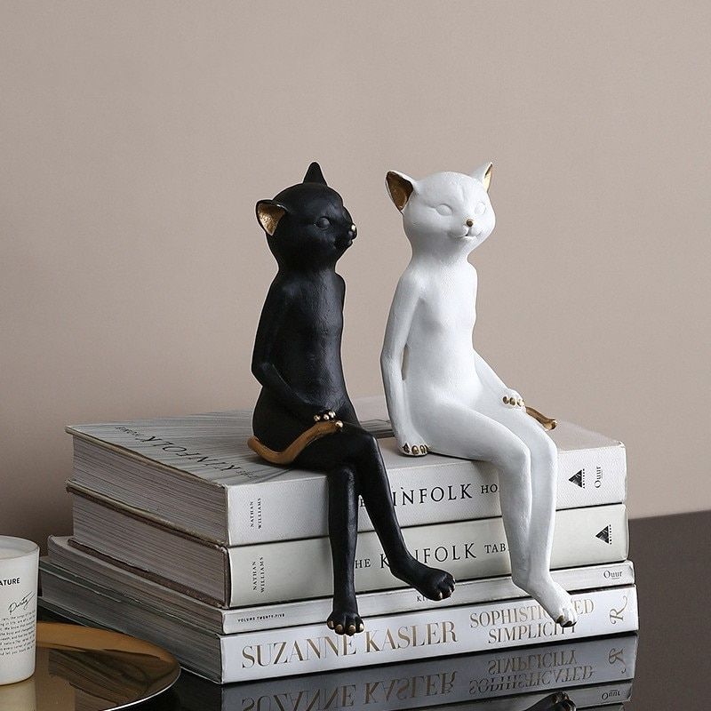 Statue de Chat Assis - Collection Signature Féline