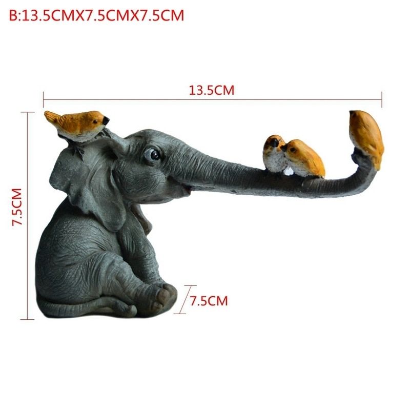 Statue Éléphant Assis — Édition Signature
