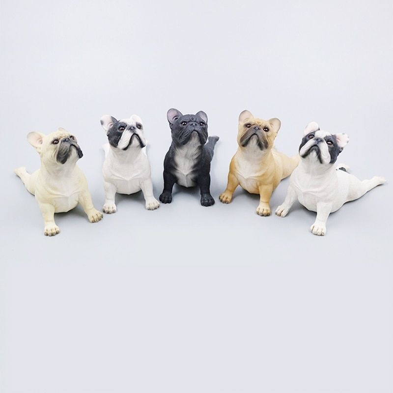 Bouledogue Élancé Noir - Statue Déco