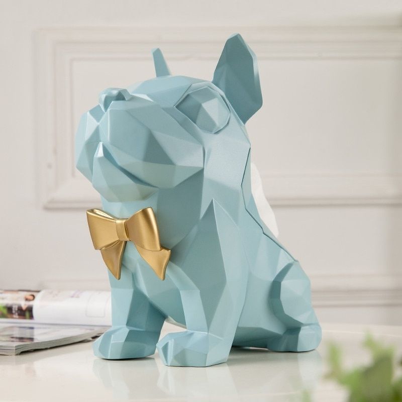 Statue Bouledogue Français Bleu Édition Prestige