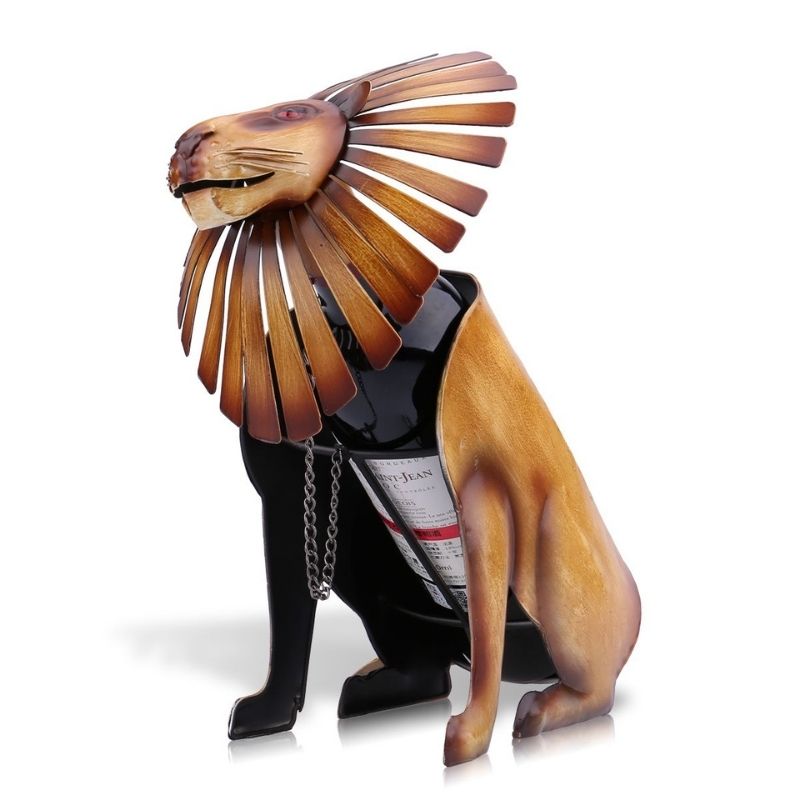 Statue Lion Porte-Vin Signature