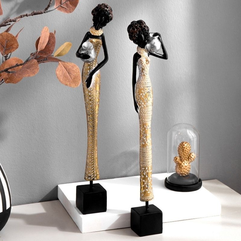 Statue en Résine — Femme Africaine, Édition Prestige