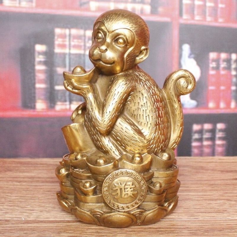Statue Singe en Cuivre