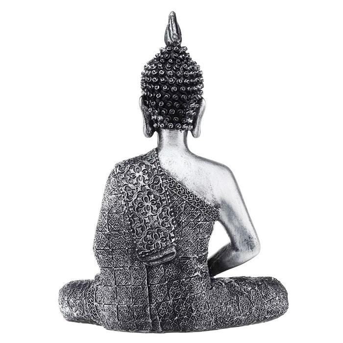 Statue Bouddha Argentée - Édition Prestige