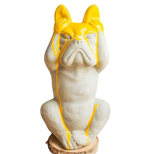 bouledogue-statue-peinture