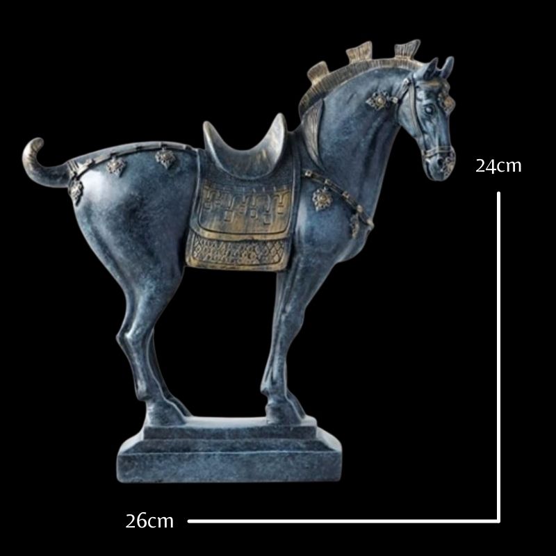 Statue Cheval de Troie Bleu – Édition Prestige