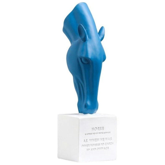 statue-cheval-tete-bleu