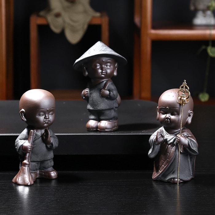 Statue Bouddha Moine Zen — Collection Signature