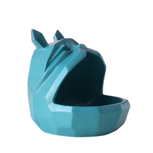 statue-bouledogue-couleur-verte