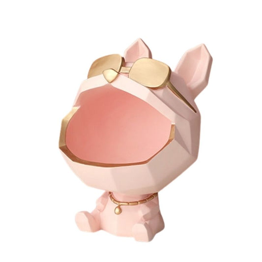 statue-bouledogue-anglais-rose