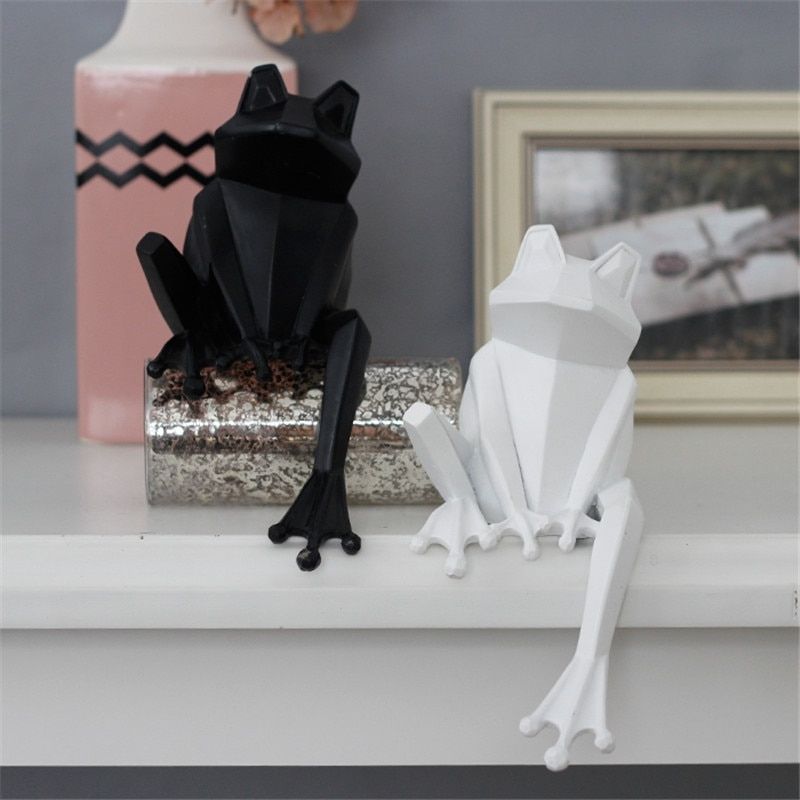 Statue Origami Grenouille Blanche — Édition Premium