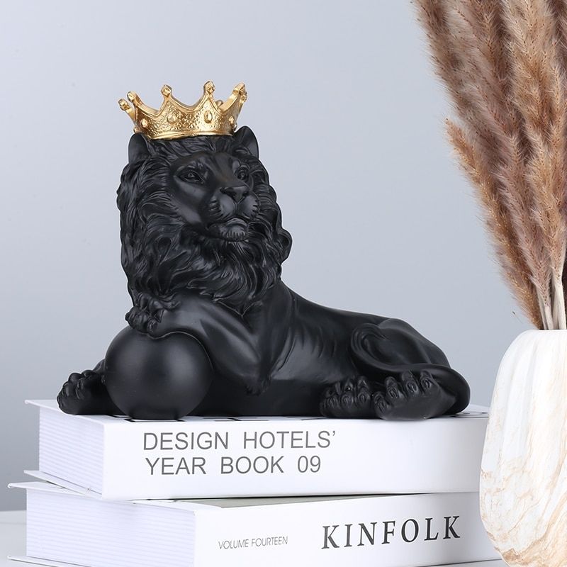 Statue du Roi Lion Noir – Édition Prestige