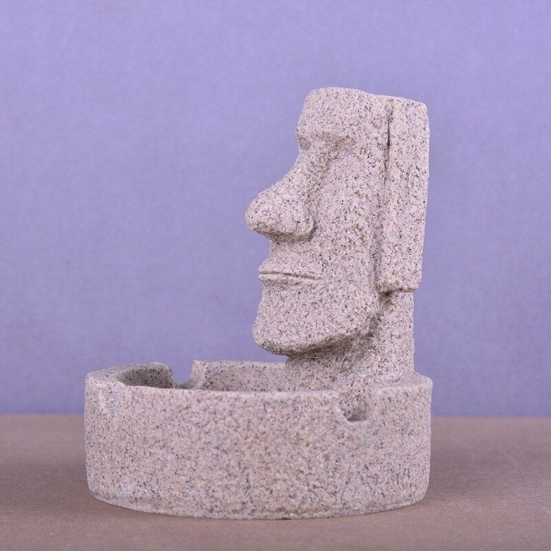 Statue Moaï en Pierre — Édition Signature