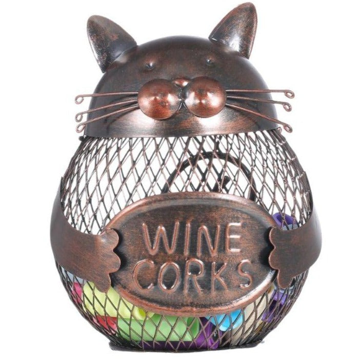 statue-chat-en-metal-argent