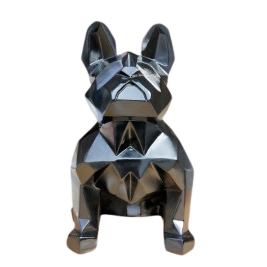 statue-bouledogue-origami-noir