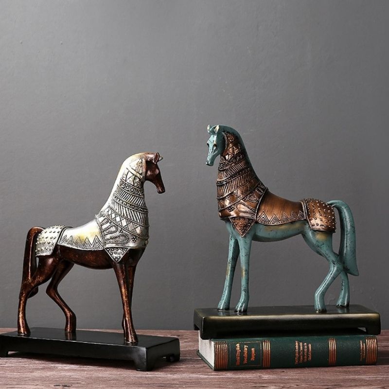 Statue Cheval Grec Antique – Édition Signature