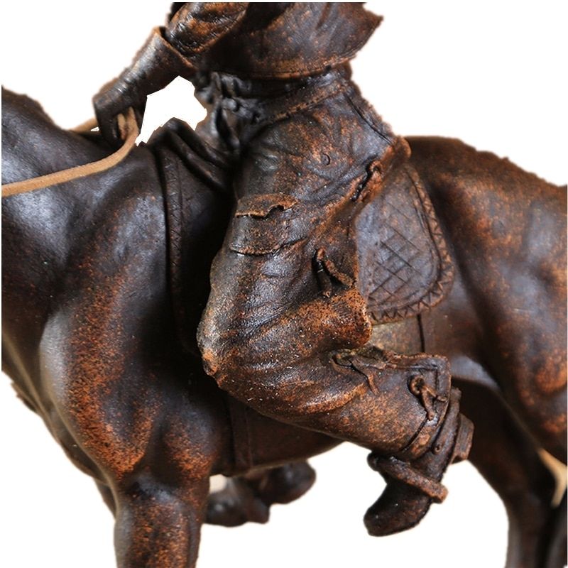 Statue Cheval en Résine Marron - Édition Signature