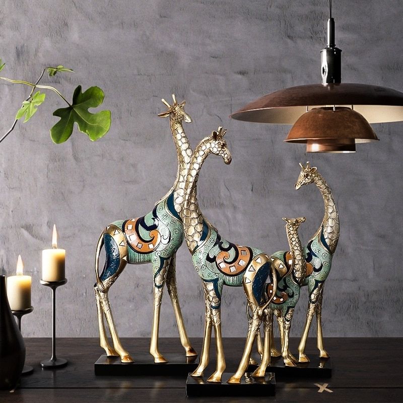 Statue Girafe Africaine en Résine – Édition Premium