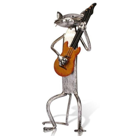 statue-chat-guitare