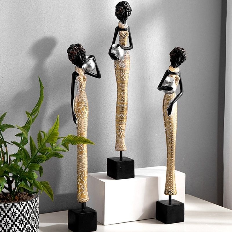 Statue en Résine — Femme Africaine, Édition Prestige