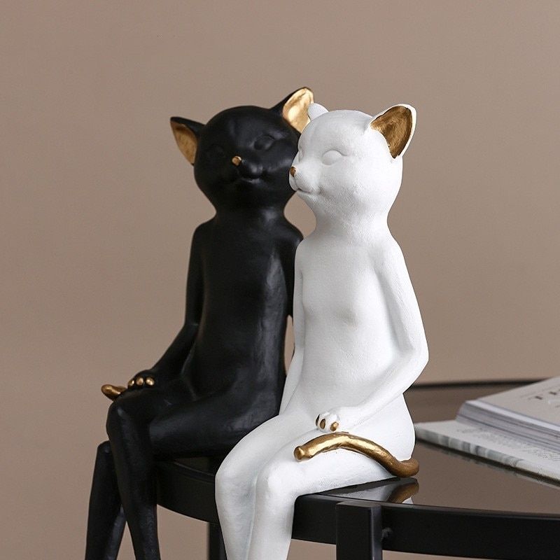 Statue de Chat Assis - Collection Signature Féline