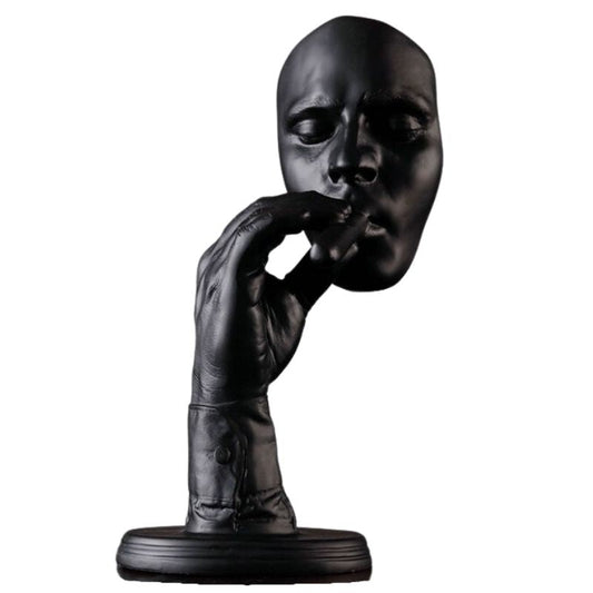 statue-homme-cigare-noir