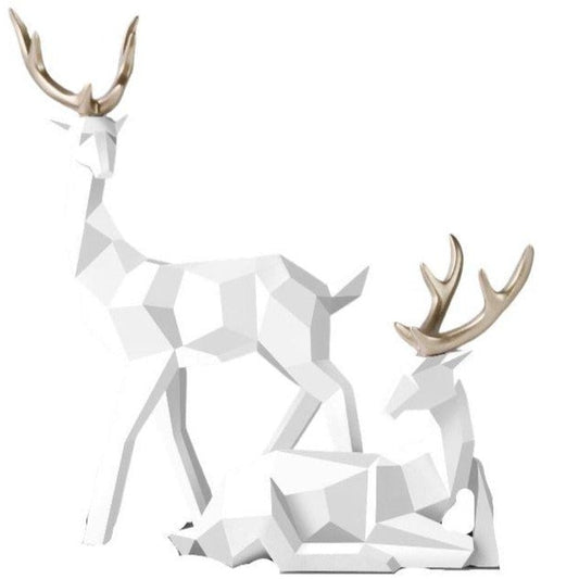 statue-origami-cerf-blanc