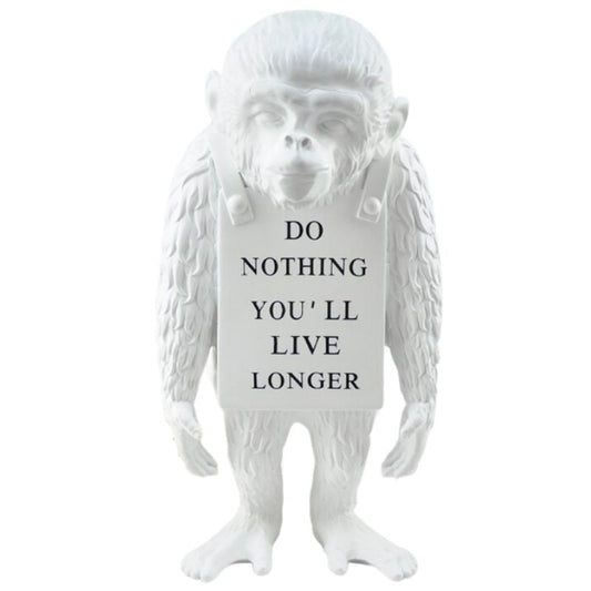 statue-singe-deco-blanc