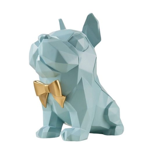 statue-bouledogue-francais-bleu