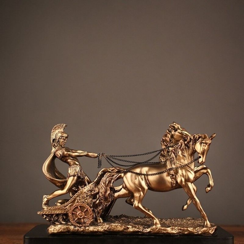 Statue Grecque: Cavalier sur Cheval
