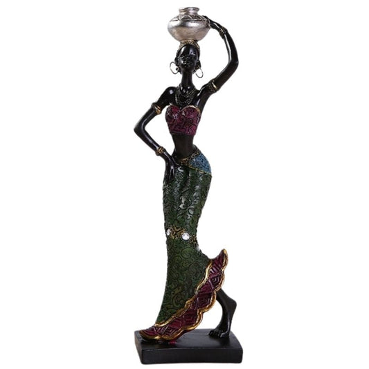 statue-femme-africaine-multicolore