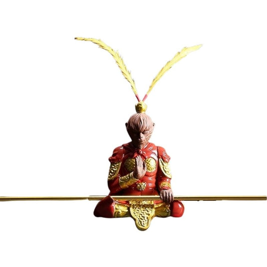 singe-sagesse-statue-rouge