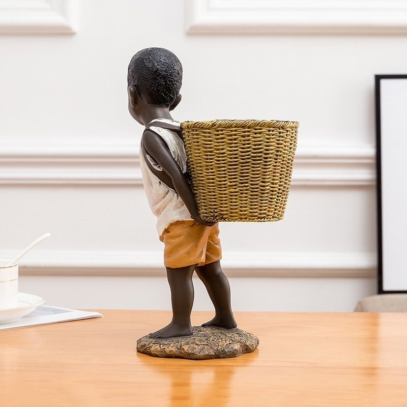 Statue Africaine Enfant - Édition Prestige