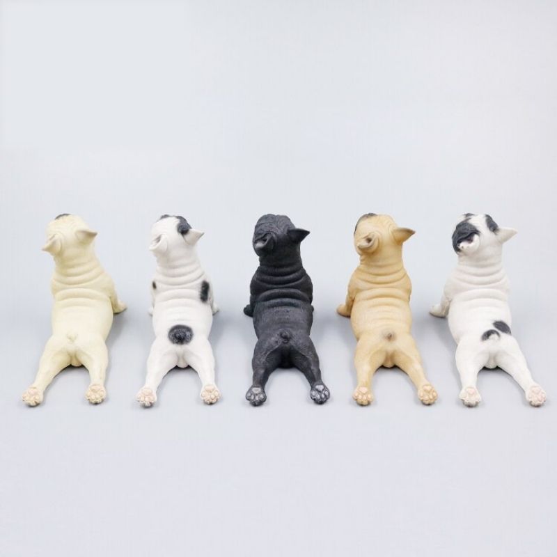 Bouledogue Élancé Noir - Statue Déco