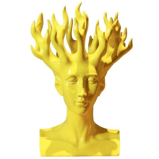statue-femme-vase-jaune