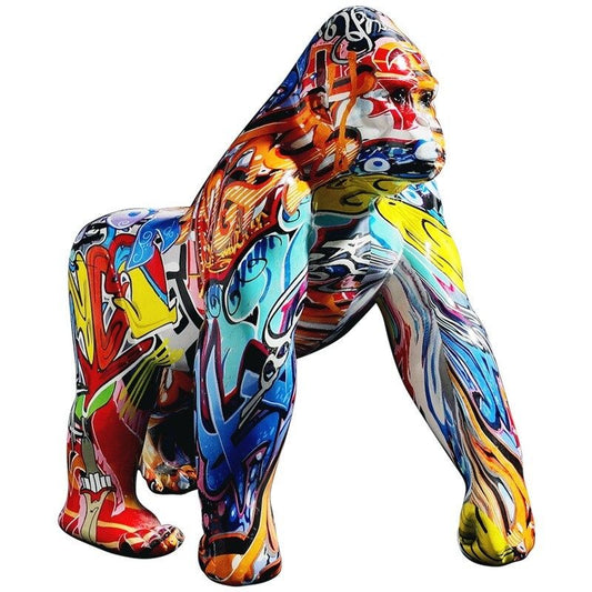 statue-gorille-peinture