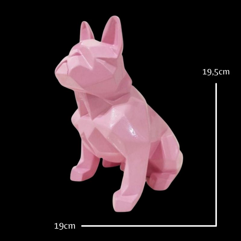 Statue Bouledogue Origami Coloré — Édition Signature