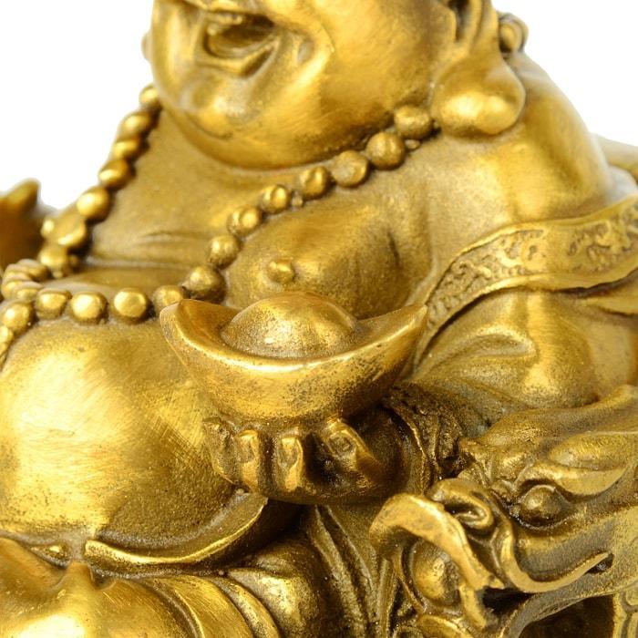 Statue Bouddha Rieur d'Or — Édition Luxe