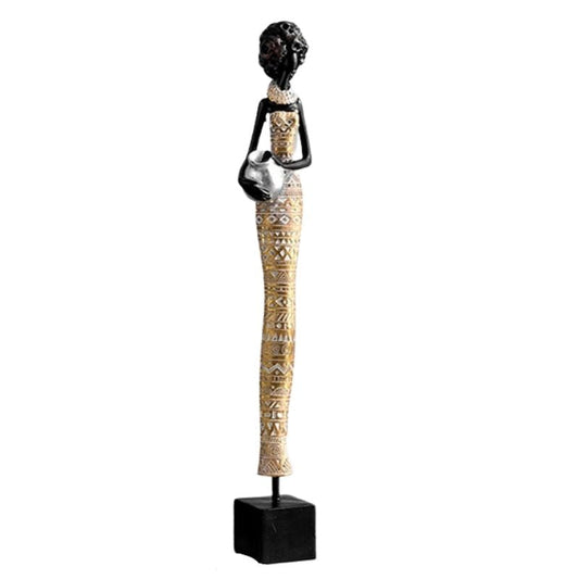 statue-femme-africaine-or
